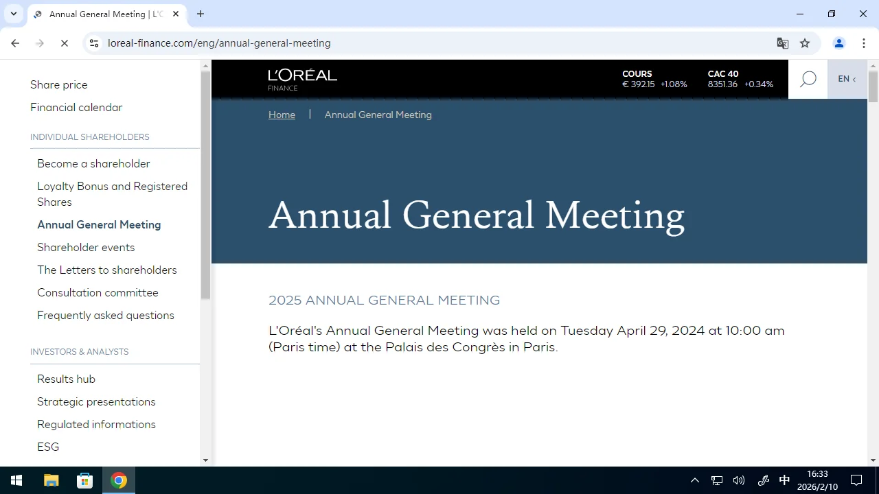 L'Oréal Financial Reports Download
